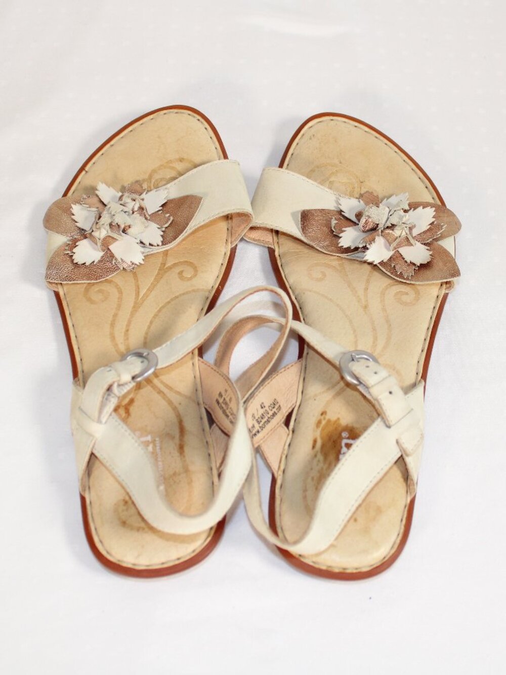 Born floral cream sandals floral women 10 42